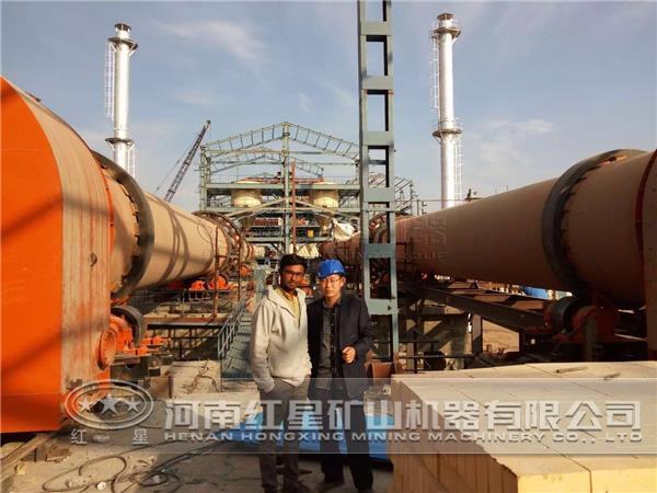 紅星年產(chǎn)10萬噸陶粒砂生產(chǎn)線印度安裝試機(jī)現(xiàn)場(chǎng)