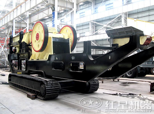 紅星履帶式液壓驅(qū)動破碎站，助力建筑垃圾變廢為寶